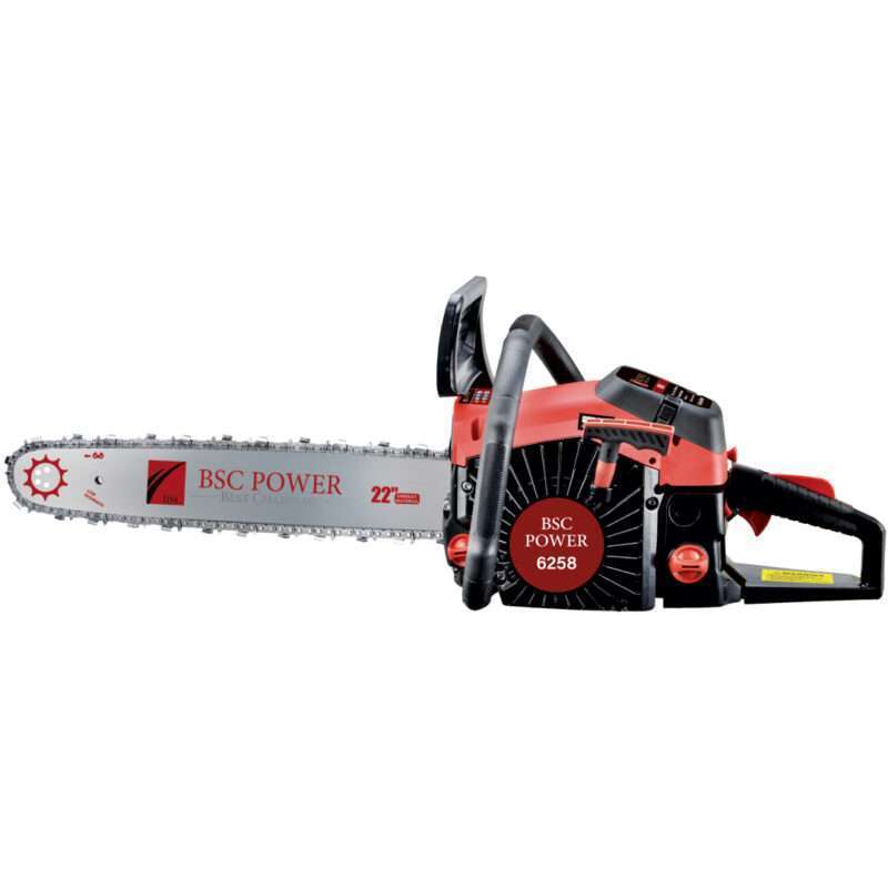 BSC Power Petrol Chainsaw BSC6258 with 550 ml fuel capacity and Automatic Chain