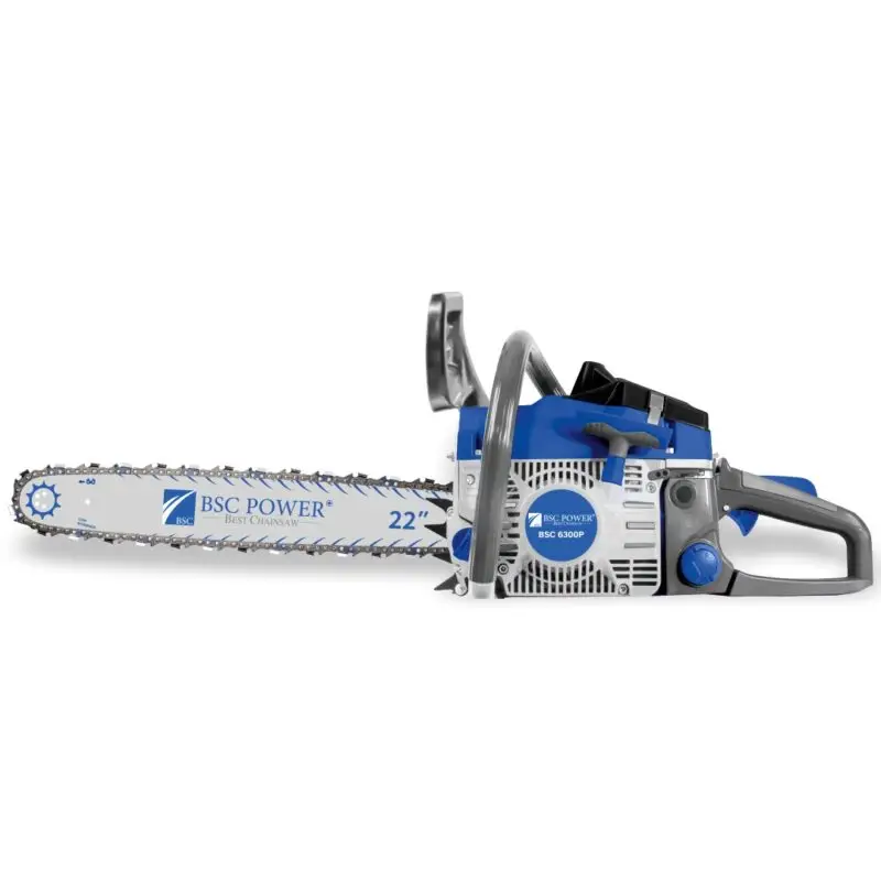 BSC Power Petrol Chainsaw BSC 6300P (63cc) combines high performance with 550 ml fuel capacity and Automatic Chain