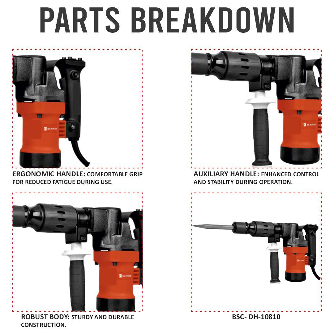 𝗕𝗦𝗖 𝗣𝗢𝗪𝗘𝗥-𝟭𝟬𝟴𝟭𝟬 | 𝗗𝗘𝗠𝗢𝗟𝗜𝗧𝗜𝗢𝗡 𝗛𝗔𝗠𝗠𝗘𝗥 – BSC Power Tools