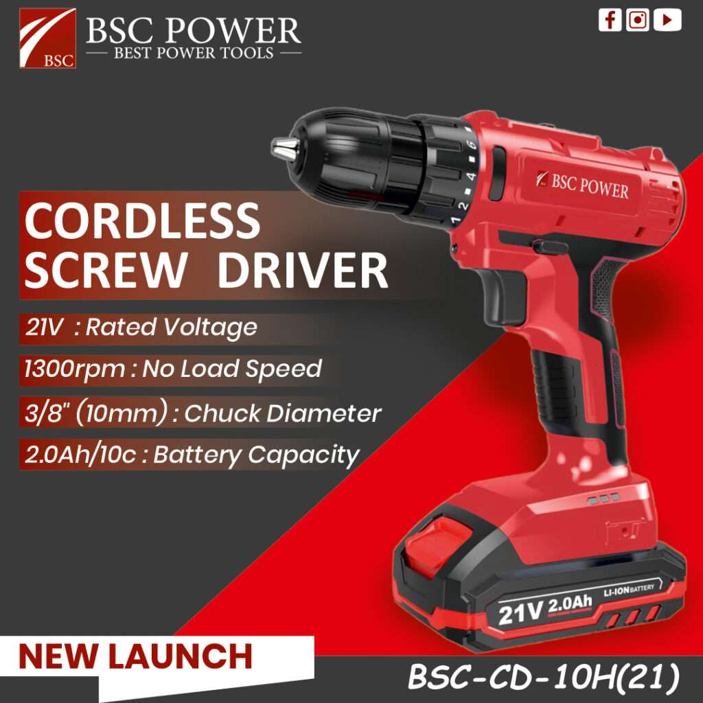 BSC CD-10H(21V) CORDLESS SCREW DRIVER – BSC Power Tools