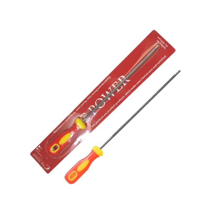 BSC POWER ROUND FILE WITH HANDLE FOR SAW CHAIN