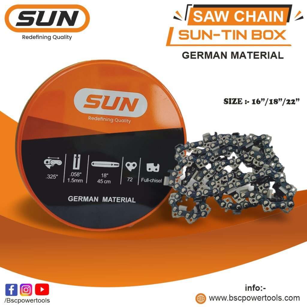 SUN Tin Box Chainsaw Chain – Durable & Professional Saw Chain – BSC ...